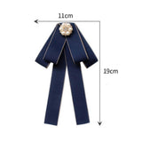 Maxbell Bow Tie for Women Ladies Pre Tied Bowtie for DIY Costume Accessories Working Blue