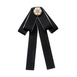 Maxbell Bow Tie for Women Ladies Pre Tied Bowtie for DIY Costume Accessories Working Black