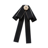 Maxbell Bow Tie for Women Ladies Pre Tied Bowtie for DIY Costume Accessories Working Black