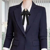 Maxbell Bow Tie for Women Ladies Pre Tied Bowtie for DIY Costume Accessories Working Black