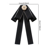 Maxbell Bow Tie for Women Ladies Pre Tied Bowtie for DIY Costume Accessories Working Black