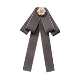 Maxbell Bow Tie for Women Ladies Pre Tied Bowtie for DIY Costume Accessories Working Gray