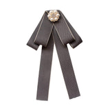 Maxbell Bow Tie for Women Ladies Pre Tied Bowtie for DIY Costume Accessories Working Gray