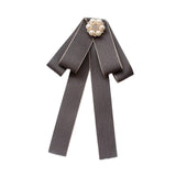 Maxbell Bow Tie for Women Ladies Pre Tied Bowtie for DIY Costume Accessories Working Gray