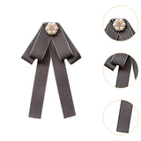 Maxbell Bow Tie for Women Ladies Pre Tied Bowtie for DIY Costume Accessories Working Gray
