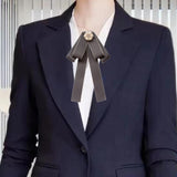 Maxbell Bow Tie for Women Ladies Pre Tied Bowtie for DIY Costume Accessories Working Gray