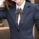 Maxbell Bow Tie for Women Ladies Pre Tied Bowtie for DIY Costume Accessories Working Gray