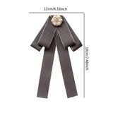 Maxbell Bow Tie for Women Ladies Pre Tied Bowtie for DIY Costume Accessories Working Gray