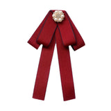 Maxbell Bow Tie for Women Ladies Pre Tied Bowtie for DIY Costume Accessories Working Red