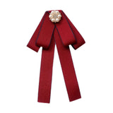 Maxbell Bow Tie for Women Ladies Pre Tied Bowtie for DIY Costume Accessories Working Red