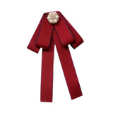 Maxbell Bow Tie for Women Ladies Pre Tied Bowtie for DIY Costume Accessories Working Red