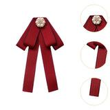 Maxbell Bow Tie for Women Ladies Pre Tied Bowtie for DIY Costume Accessories Working Red