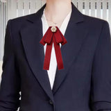Maxbell Bow Tie for Women Ladies Pre Tied Bowtie for DIY Costume Accessories Working Red