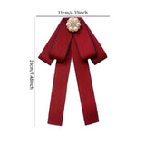 Maxbell Bow Tie for Women Ladies Pre Tied Bowtie for DIY Costume Accessories Working Red