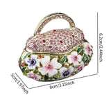 Maxbell Small Trinket Box Ornament Rings Holder for Tabletop Collectible Centerpieces pink