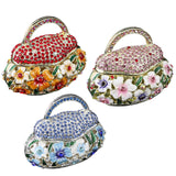 Maxbell Small Trinket Box Ornament Rings Holder for Tabletop Collectible Centerpieces pink