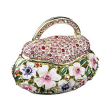 Maxbell Small Trinket Box Ornament Rings Holder for Tabletop Collectible Centerpieces pink