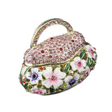 Maxbell Small Trinket Box Ornament Rings Holder for Tabletop Collectible Centerpieces pink
