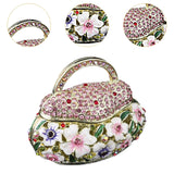 Maxbell Small Trinket Box Ornament Rings Holder for Tabletop Collectible Centerpieces pink