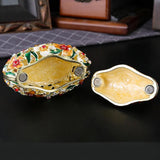 Maxbell Small Trinket Box Ornament Rings Holder for Tabletop Collectible Centerpieces pink