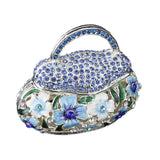 Maxbell Small Trinket Box Ornament Rings Holder for Tabletop Collectible Centerpieces blue