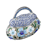 Maxbell Small Trinket Box Ornament Rings Holder for Tabletop Collectible Centerpieces blue