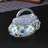 Maxbell Small Trinket Box Ornament Rings Holder for Tabletop Collectible Centerpieces blue