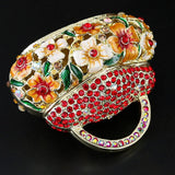 Maxbell Small Trinket Box Ornament Rings Holder for Tabletop Collectible Centerpieces red