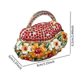 Maxbell Small Trinket Box Ornament Rings Holder for Tabletop Collectible Centerpieces red