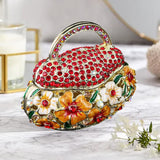 Maxbell Small Trinket Box Ornament Rings Holder for Tabletop Collectible Centerpieces red