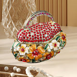 Maxbell Small Trinket Box Ornament Rings Holder for Tabletop Collectible Centerpieces red