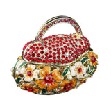 Maxbell Small Trinket Box Ornament Rings Holder for Tabletop Collectible Centerpieces red