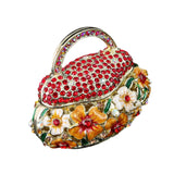 Maxbell Small Trinket Box Ornament Rings Holder for Tabletop Collectible Centerpieces red