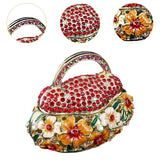 Maxbell Small Trinket Box Ornament Rings Holder for Tabletop Collectible Centerpieces red