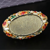 Maxbell Small Trinket Box Ornament Rings Holder for Tabletop Collectible Centerpieces red