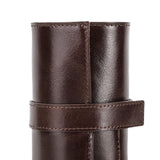 Maxbell Watch Roll up Organizer 6 Slots Business Anti Scratch Jewelry Roll Watch Bag coffee