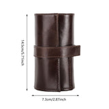 Maxbell Watch Roll up Organizer 6 Slots Business Anti Scratch Jewelry Roll Watch Bag coffee