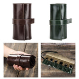 Maxbell Watch Roll up Organizer 6 Slots Business Anti Scratch Jewelry Roll Watch Bag coffee