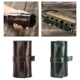 Maxbell Watch Roll up Organizer 6 Slots Business Anti Scratch Jewelry Roll Watch Bag coffee