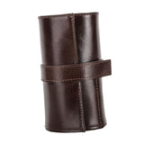 Maxbell Watch Roll up Organizer 6 Slots Business Anti Scratch Jewelry Roll Watch Bag coffee