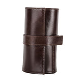 Maxbell Watch Roll up Organizer 6 Slots Business Anti Scratch Jewelry Roll Watch Bag coffee