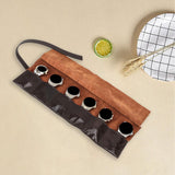 Maxbell Watch Roll up Organizer 6 Slots Business Anti Scratch Jewelry Roll Watch Bag coffee