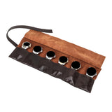 Maxbell Watch Roll up Organizer 6 Slots Business Anti Scratch Jewelry Roll Watch Bag coffee