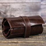 Maxbell Watch Roll up Organizer 6 Slots Business Anti Scratch Jewelry Roll Watch Bag coffee