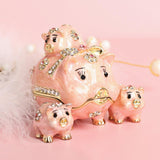 Maxbell Trinket Box Creative Jewelry Organizer for Bracelet Necklace Home Decoration Pink