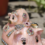 Maxbell Trinket Box Creative Jewelry Organizer for Bracelet Necklace Home Decoration Pink