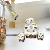 Maxbell Trinket Box Creative Jewelry Organizer for Bracelet Necklace Home Decoration White