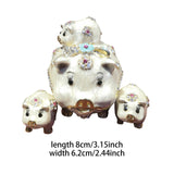 Maxbell Trinket Box Creative Jewelry Organizer for Bracelet Necklace Home Decoration White