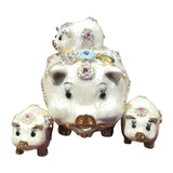 Maxbell Trinket Box Creative Jewelry Organizer for Bracelet Necklace Home Decoration White