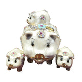 Maxbell Trinket Box Creative Jewelry Organizer for Bracelet Necklace Home Decoration White